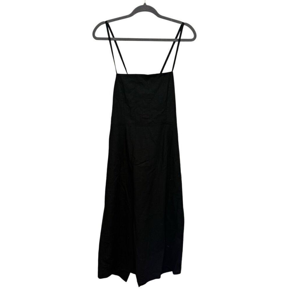 Wild fable black midi dress open back tie size 16